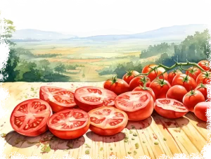 Conservazione naturale - pomodori in essiccazione